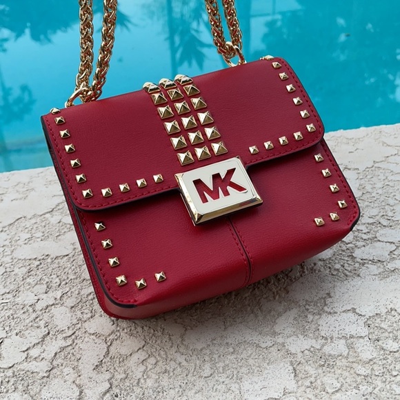 Michael Kors Bag / Bag Crossbody Sonia Sm cross Body Flame 35H1G6SS5L Red - Picture 2 of 16